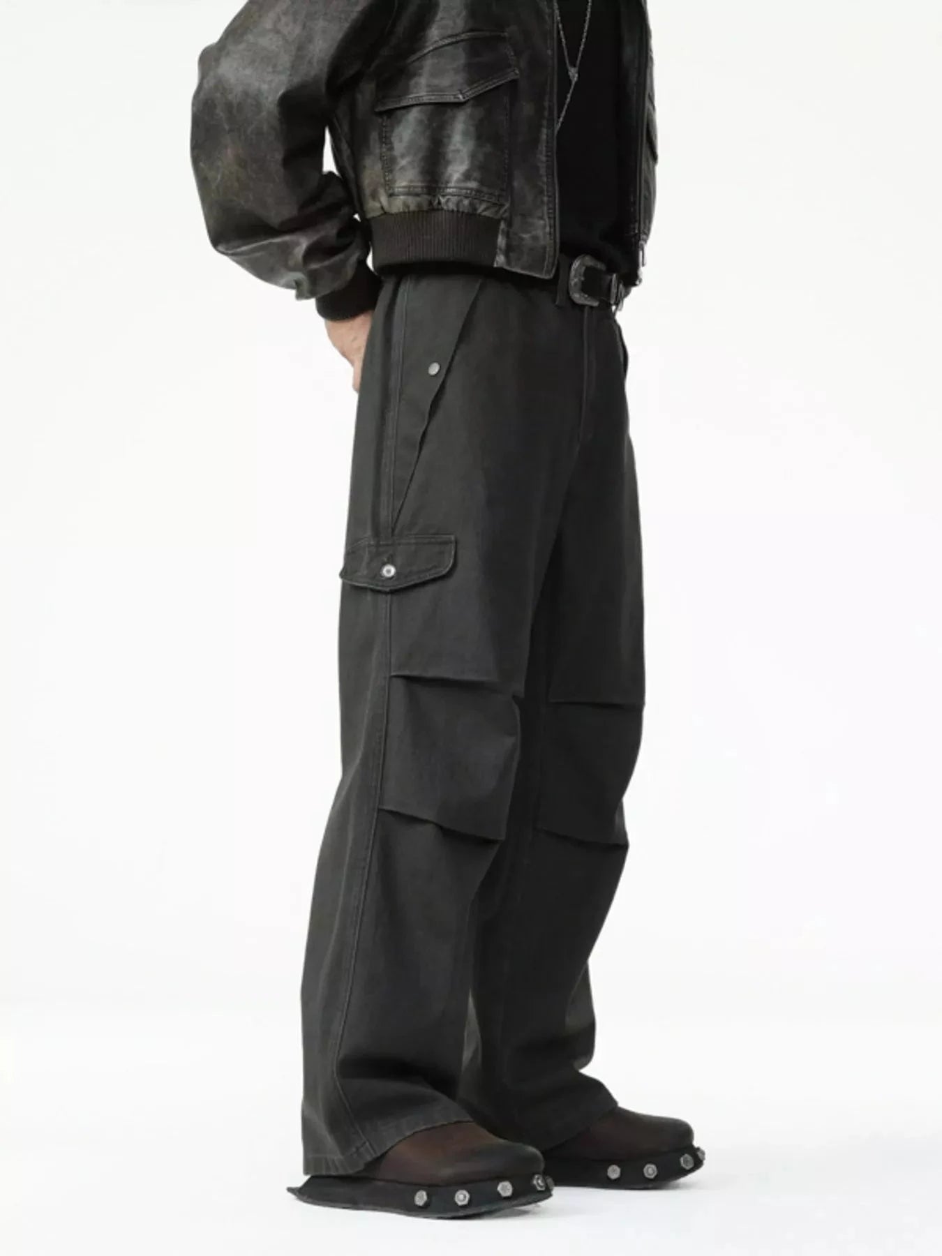 Men's Drawstring Wide Leg Pants