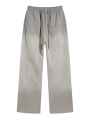 Men's Drawstring Wide Leg Pants Gray / S