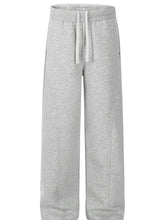 Men's Drawstring Wide Leg Pants Melange Gray / S