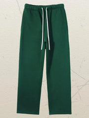 Men's Drawstring Wide Leg Pants Pants-eden Green / S