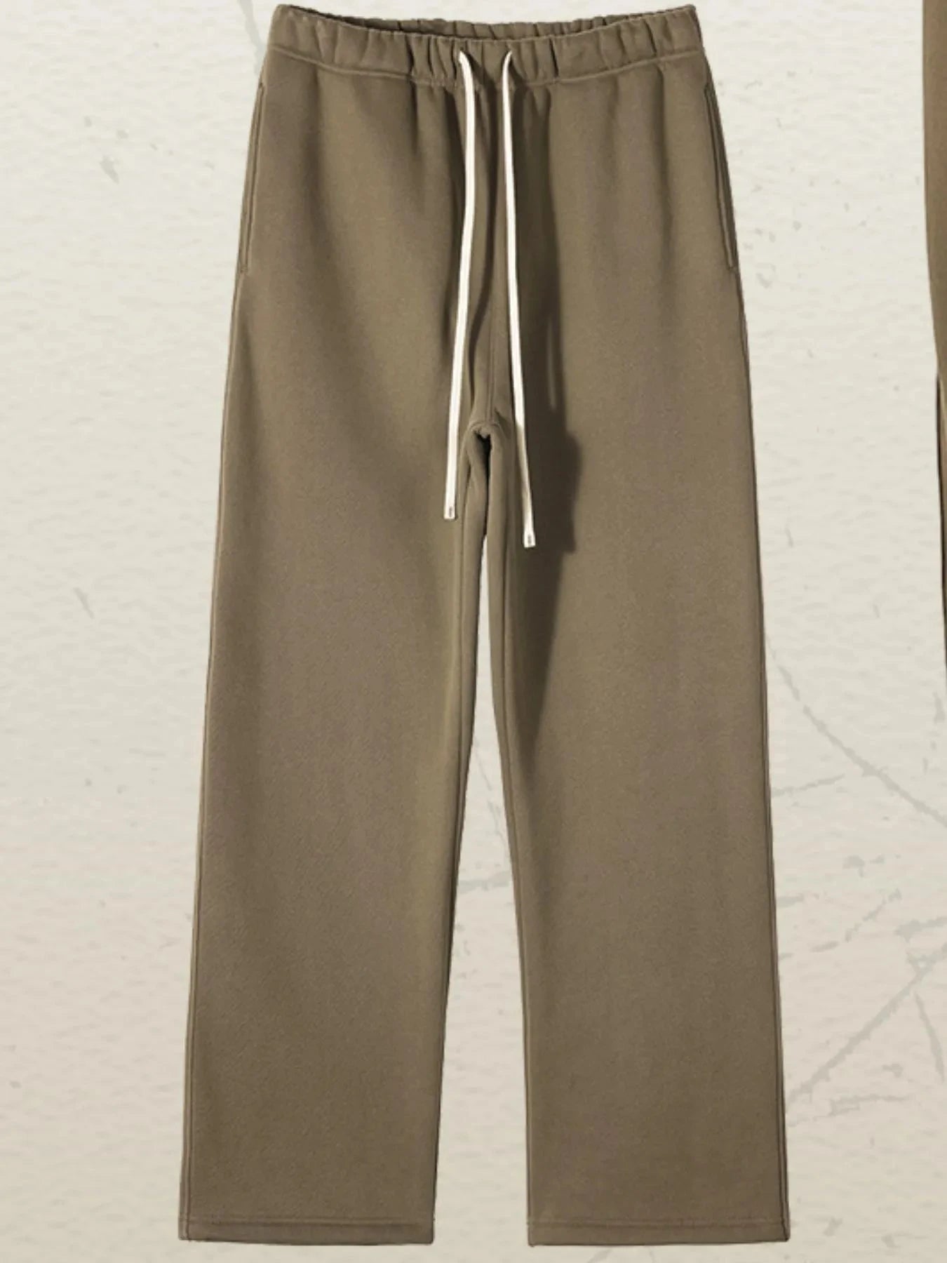 Men's Drawstring Wide Leg Pants Pants-grey Cafe / S