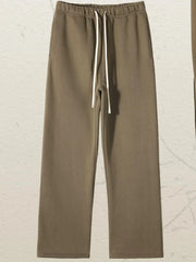 Men's Drawstring Wide Leg Pants Pants-grey Cafe / S