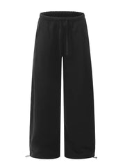 Men's Drawstring Wide Leg Sweatpants Black / S