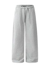 Men's Drawstring Wide Leg Sweatpants Gray / S