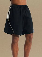 Men's Elastic Waist Shorts Black / S