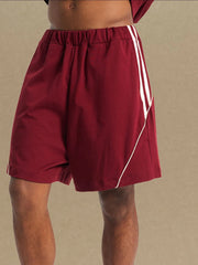 Men's Elastic Waist Shorts Deep Red / S