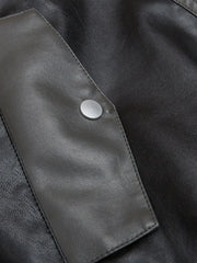 Men's Faux Fur Hooded Contrast Bomber Jacket