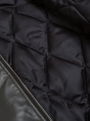 Men's Faux Fur Hooded Contrast Bomber Jacket
