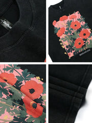 Men's Flower Graphic Oversized T-Shirt