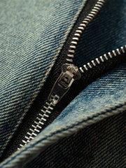 Men's Frayed Hem Denim Shorts