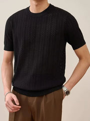 Men's Full Size Breathable Short Sleeve T-Shirt Plus Size Black / S