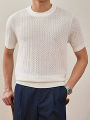 Men's Full Size Breathable Short Sleeve T-Shirt Plus Size White / S