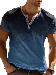 Men's Full Size Button Detail Short Sleeve Polo Plus Size