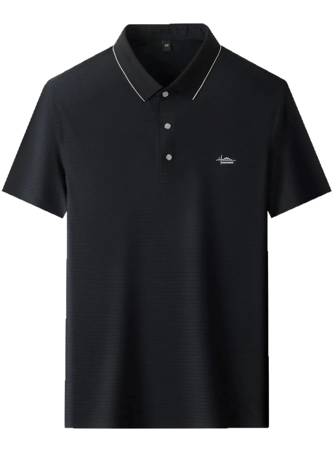 Men's Full Size Button Detail Short Sleeve Polo Plus Size