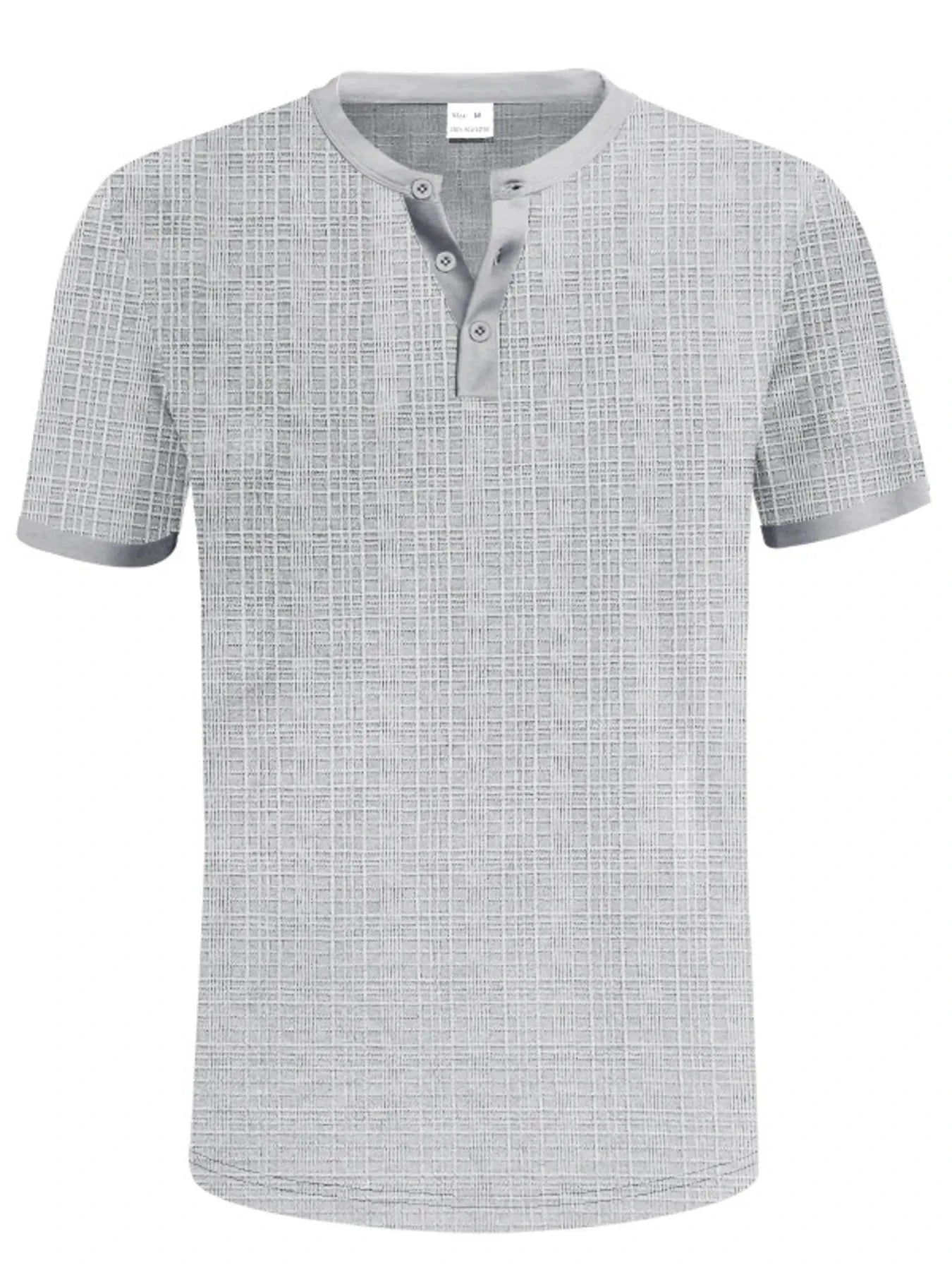 Men's Full Size Button Detail Short Sleeve Top Plus Size