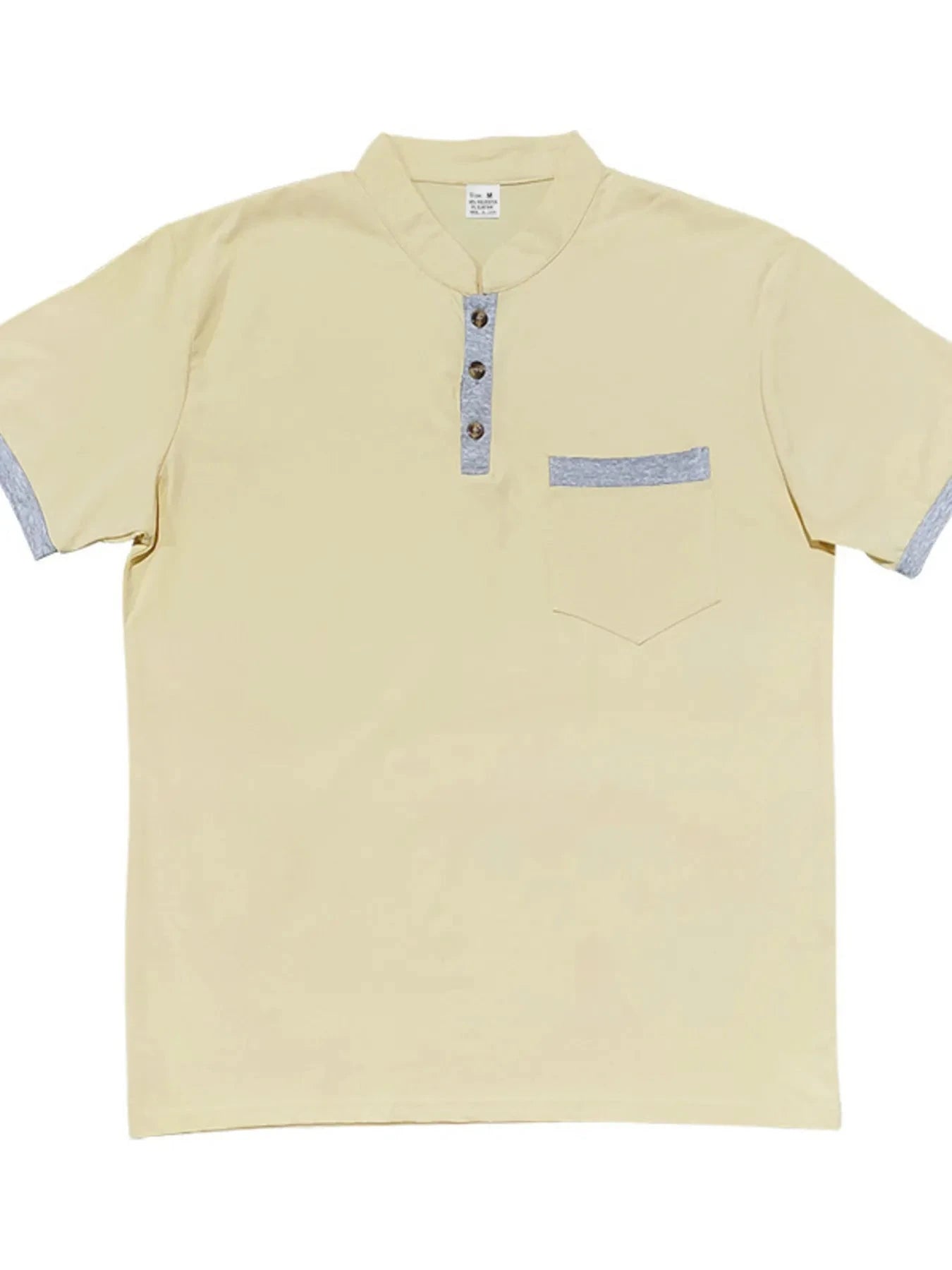 Men's Full Size Button Detail Short Sleeve Top Plus Size