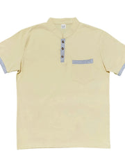 Men's Full Size Button Detail Short Sleeve Top Plus Size