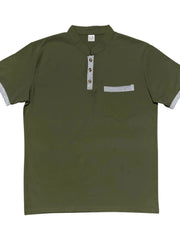 Men's Full Size Button Detail Short Sleeve Top Plus Size