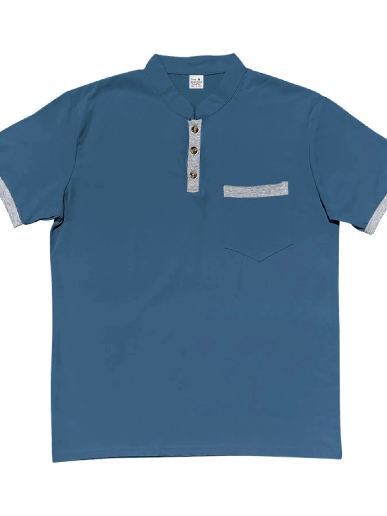 Men's Full Size Button Detail Short Sleeve Top Plus Size