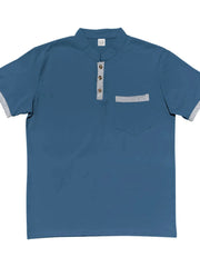 Men's Full Size Button Detail Short Sleeve Top Plus Size