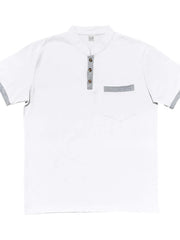 Men's Full Size Button Detail Short Sleeve Top Plus Size