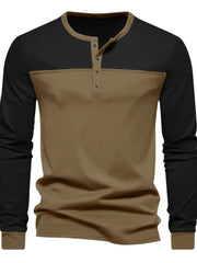 Men's Full Size Button Detail Short Sleeve Top Plus Size Black And Brown / S