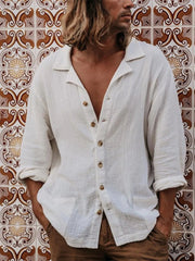 Men's Full Size Button Up Long Sleeve Shirt Plus Size