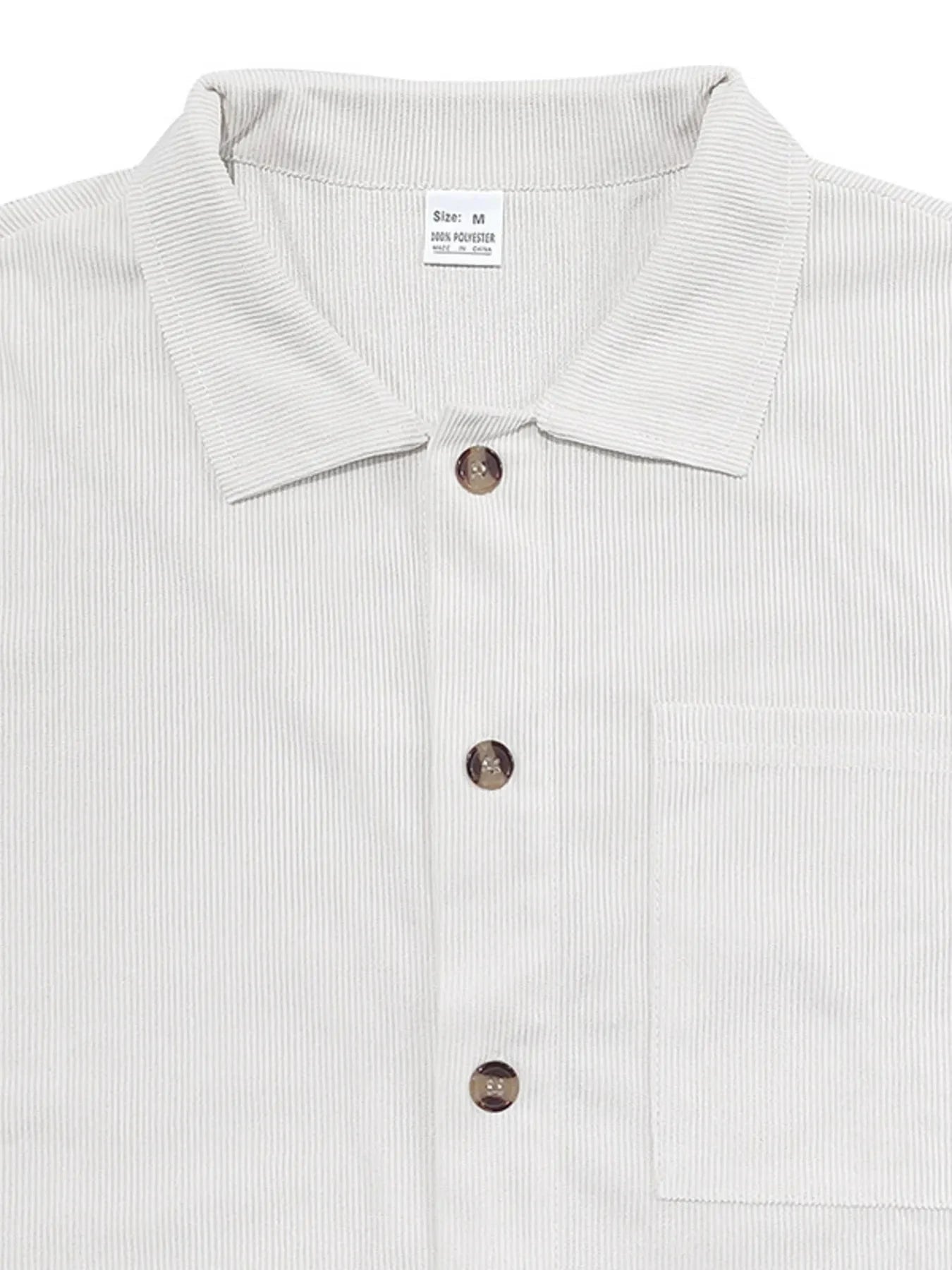 Men's Full Size Button Up Top and Shorts Set Plus Size