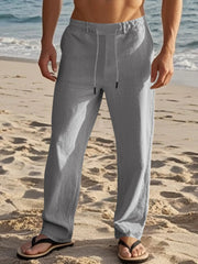 Men's Full Size Casual Drawstring Pants Plus Size Dark Gray / S