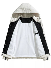 Men's Full Size Casual Hooded Cargo Jacket Plus Size