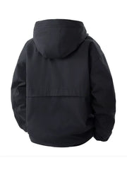 Men's Full Size Casual Hooded Cargo Jacket Plus Size