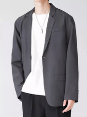 Men's Full Size Casual Lightweight Button Up Blazer Plus Size