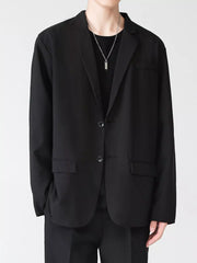 Men's Full Size Casual Lightweight Button Up Blazer Plus Size