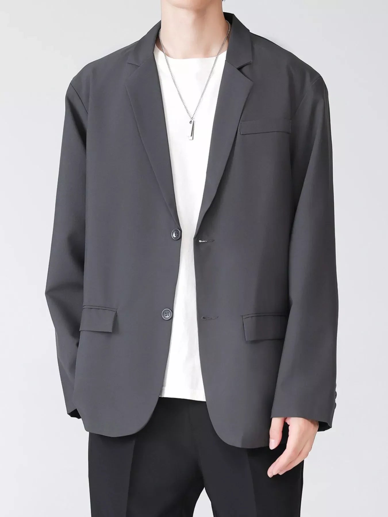 Men's Full Size Casual Lightweight Button Up Blazer Plus Size