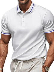Men's Full Size Collared Neck Short Sleeve Polo Plus Size