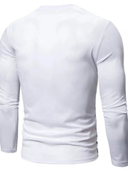 Men's Full Size Color Block Long Sleeve T-Shirt Plus Size