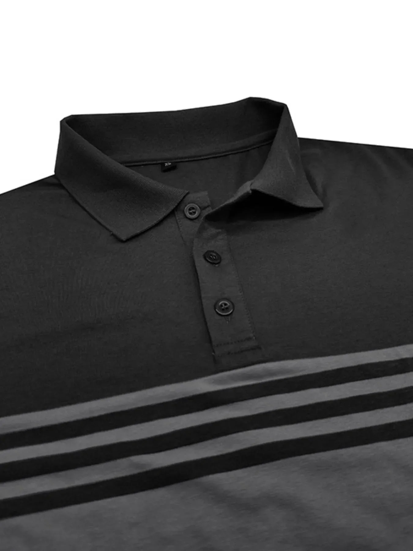 Men's Full Size Color Block Striped Polo Shirt Plus Size
