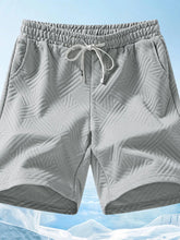 Men's Full Size Drawstring Pocketed Shorts Plus Size Grey / S