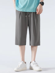 Men's Full Size Drawstring Shorts with Pockets Plus Size Dark Gray / S