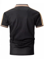 Men's Full Size Embroidered Collared Neck Short Sleeve Polo Plus Size