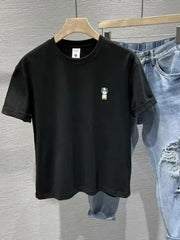 Men's Full Size Graphic Round Neck T-Shirt Plus Size Black / S
