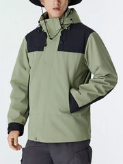 Men's Full Size Hooded Waterproof Outdoor Jacket Plus Size Sage / XS