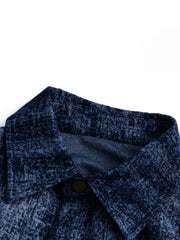 Men's Full Size Oversized Button Up Denim Shirt Plus Size