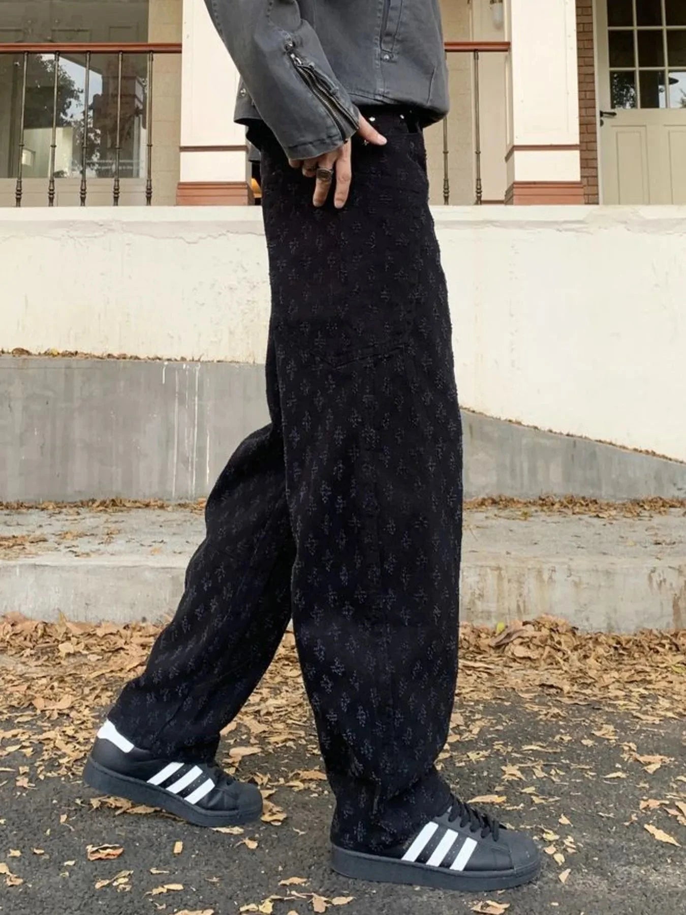 Men's Full Size Relaxed Fit Wide Leg Jeans Plus Size