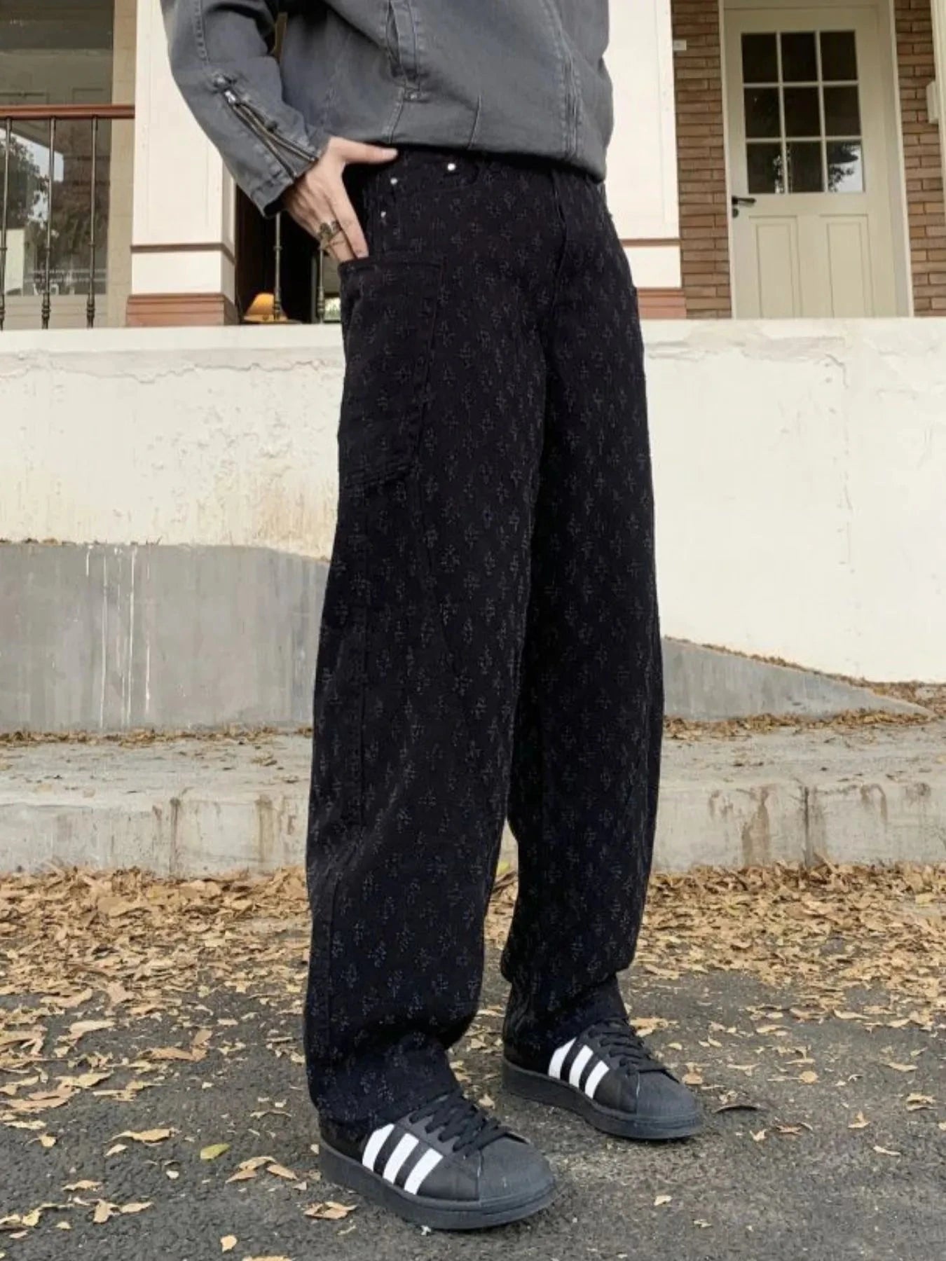 Men's Full Size Relaxed Fit Wide Leg Jeans Plus Size