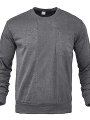 Men's Full Size Round Neck Long Sleeve Sweatshirt Plus Size