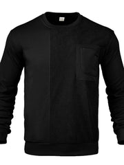 Men's Full Size Round Neck Long Sleeve Sweatshirt Plus Size