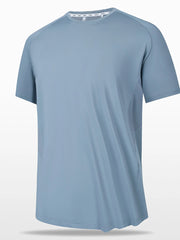 Men's Full Size Round Neck Short Sleeve T-Shirt Light Blue / M
