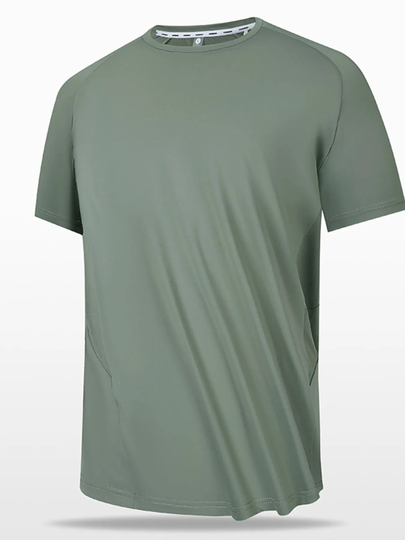 Men's Full Size Round Neck Short Sleeve T-Shirt Matcha Green / M