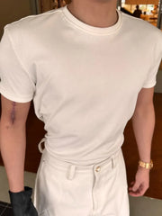 Men's Full Size Round Neck Short Sleeve T-Shirt Plus Size White / S